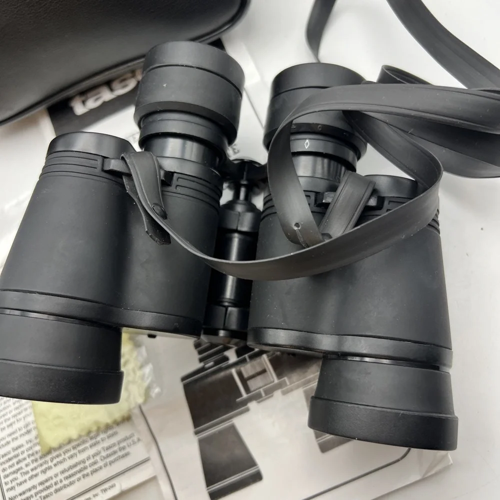 Vintage Tasco 7x35mm Zip Focus Binoculars - Complete Set with Case & Manual